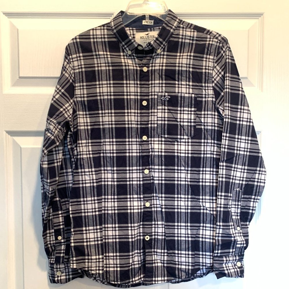 Hollister Epic Flex Stretch Button Up Shirt - Men's Small